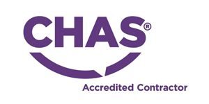 CHAS-accredited contractor logo.